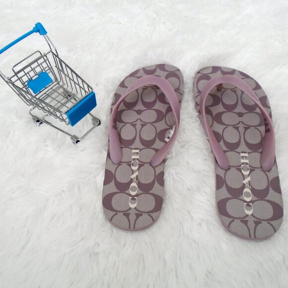 Coach Zak Flip Flips Womens Soft Lilac 8B - Picture 4 of 14